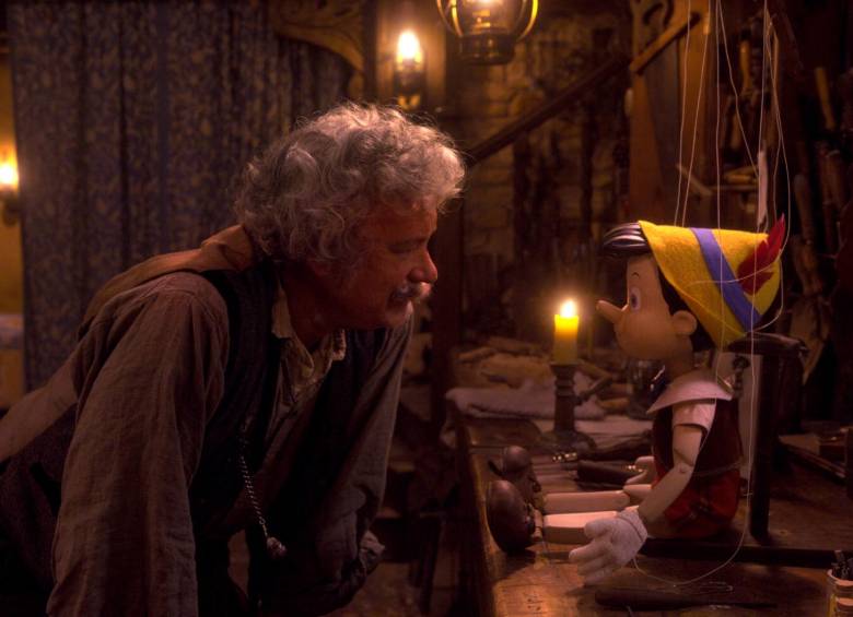 Imagen de Tom Hanks en el rol de Geppetto en la cinta que estrenará Disney +- FOTO Cortesía Disney. 