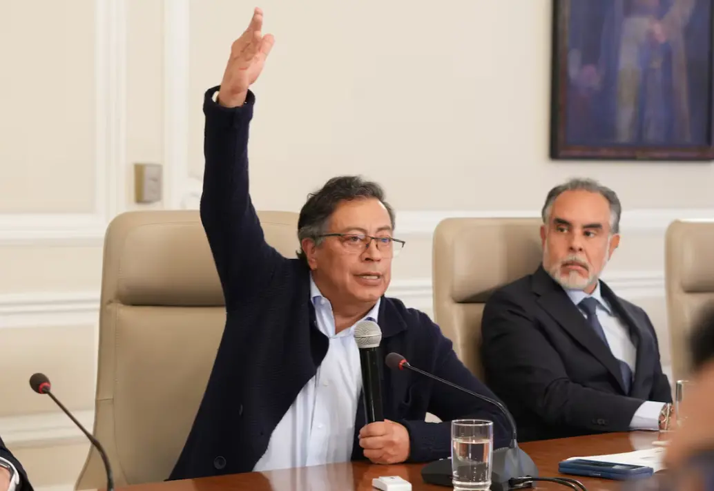 El presidente Gustavo Petro y el ministro del Interior, Armando Benedetti. Foto: Presidencia