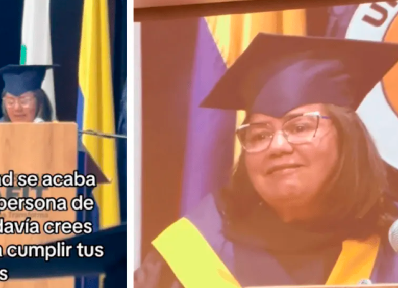 La historia de Astrid mereció un emotivo homenaje en medio de la ceremonia de graduación. FOTO: CORTESÍA