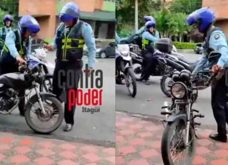 “Solito se quemó”: tras hacerle un reclamo a un guarda, acabó con comparendo y sin moto