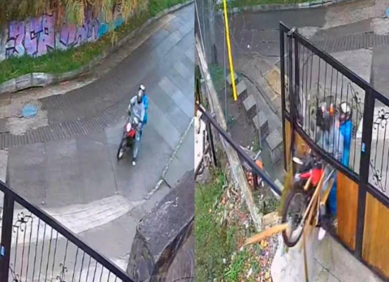 En video: Moto se quedó sin frenos en el Picacho y se fue contra la puerta de un mirador