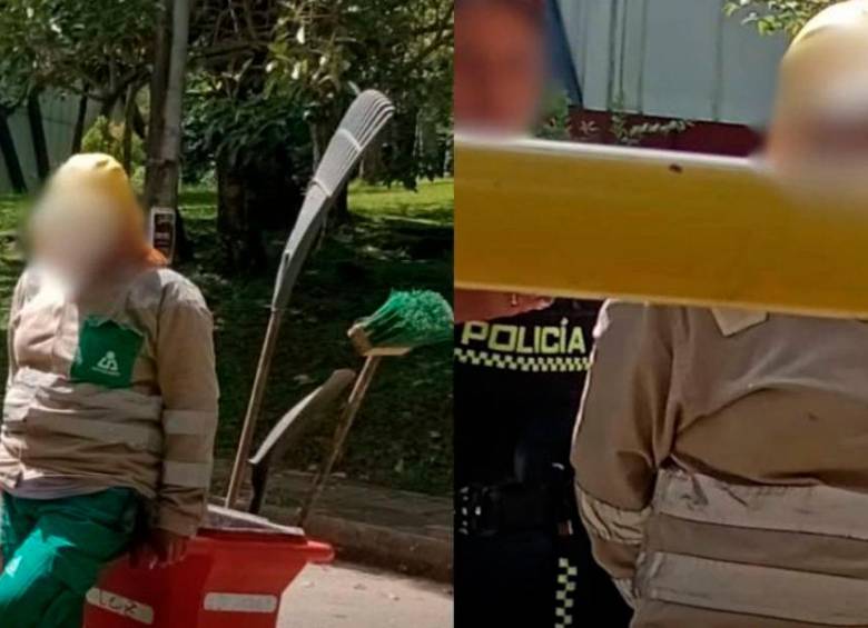 ¿Fue un error? Acusaron a ‘escobita’ de robar en Itagüí y guardar la supuesta caleta en la basura