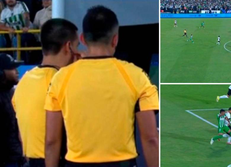En las imágenes se observa la acción que fue anulada por fuera de lugar. FOTOS PANTALLAZOS DE LA TRANSMISIÓN DE WIN SPORTS+