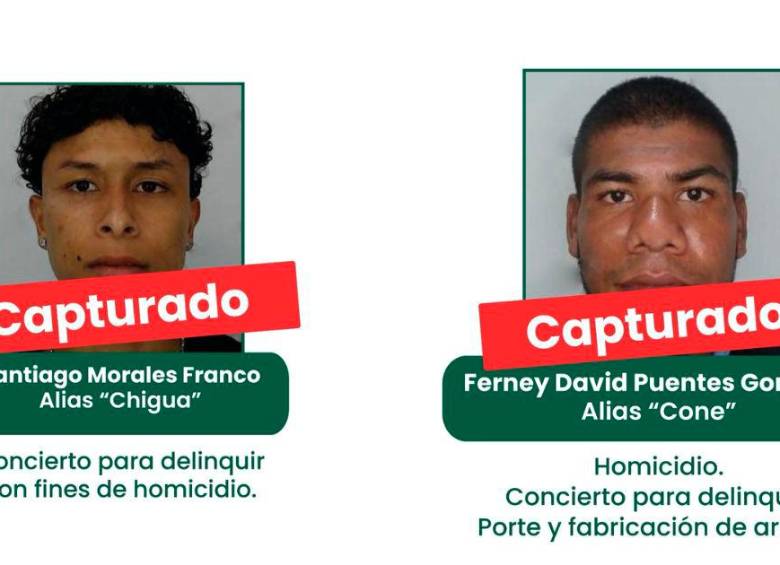 Cayeron dos del cartel de los más buscados por homicidio en Antioquia