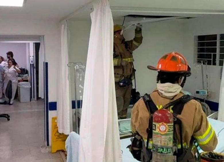 Presunto corto circuito en hospital San Rafael de Itagüí generó terror; bomberos atendieron la emergencia