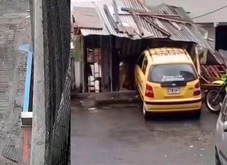 EN VIDEO: Taxi se quedó sin frenos en loma de Manrique y se fue contra una casa