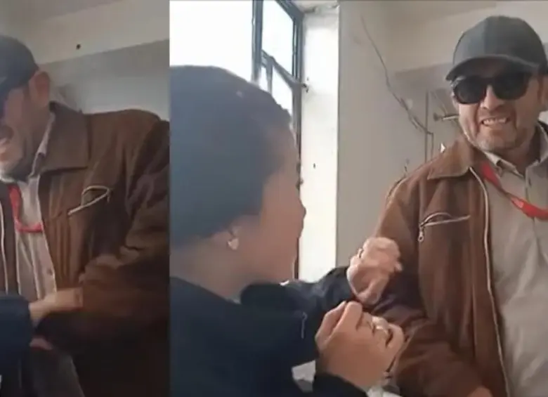 Inspector de Policía de Soacha, judicializado por agresión sexual a tres guardas de seguridad. FOTO: captura de video Caracol Noticias