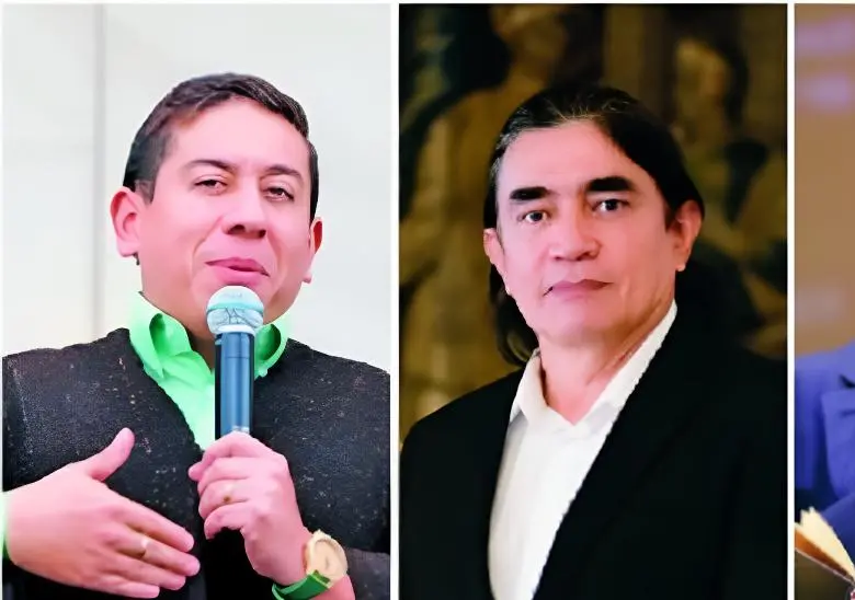 Carlos Amaya (gobernador de Boyacá), Gustavo Bolívar (director saliente DPS) y Roy Barreras (Embajador saliente de Colombia en Reino Unido). Fotos: cortesía y Colprensa