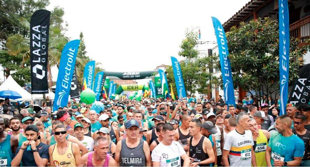 La imagen corresponde a la salida de la Media Maratón Internacional de La Ceja, edición 16. FOTO CORTESÍA WILLIAM CANO R.