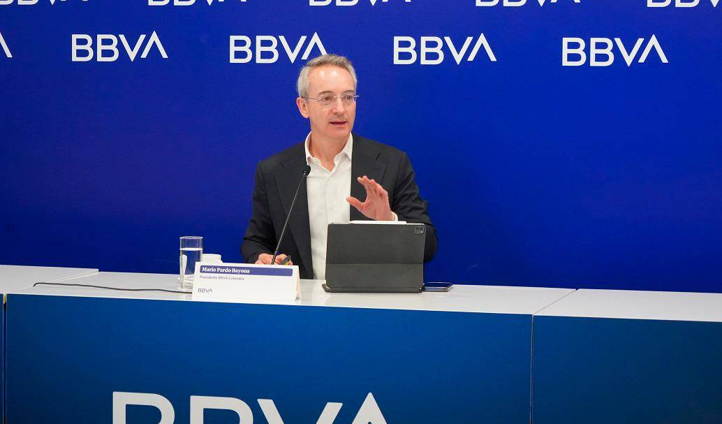 Mario Pardo, presidente de BBVA Colombia, explicó las bondades de la apertura de la oficina de la entidad en Panamá. FOTO cortesía BBVA