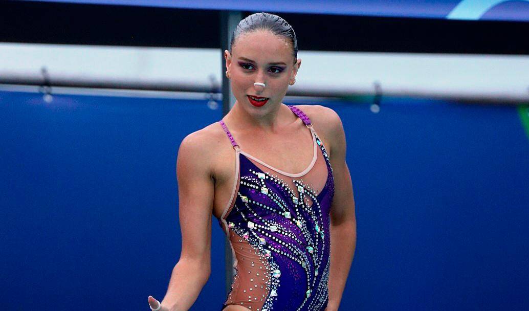 Emily Minante le dio el primer oro a Colombia en el Sudamericano Juvenil de Deportes Acuáticos. FOTO: Cortesía @FECNA
