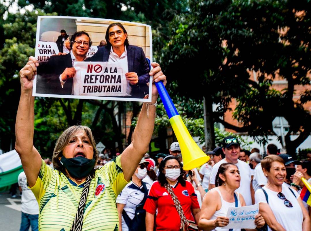 En Bogotá desde el Parque Nacional hacia la Plaza de Bolívar. Foto: Julio Herrera. 