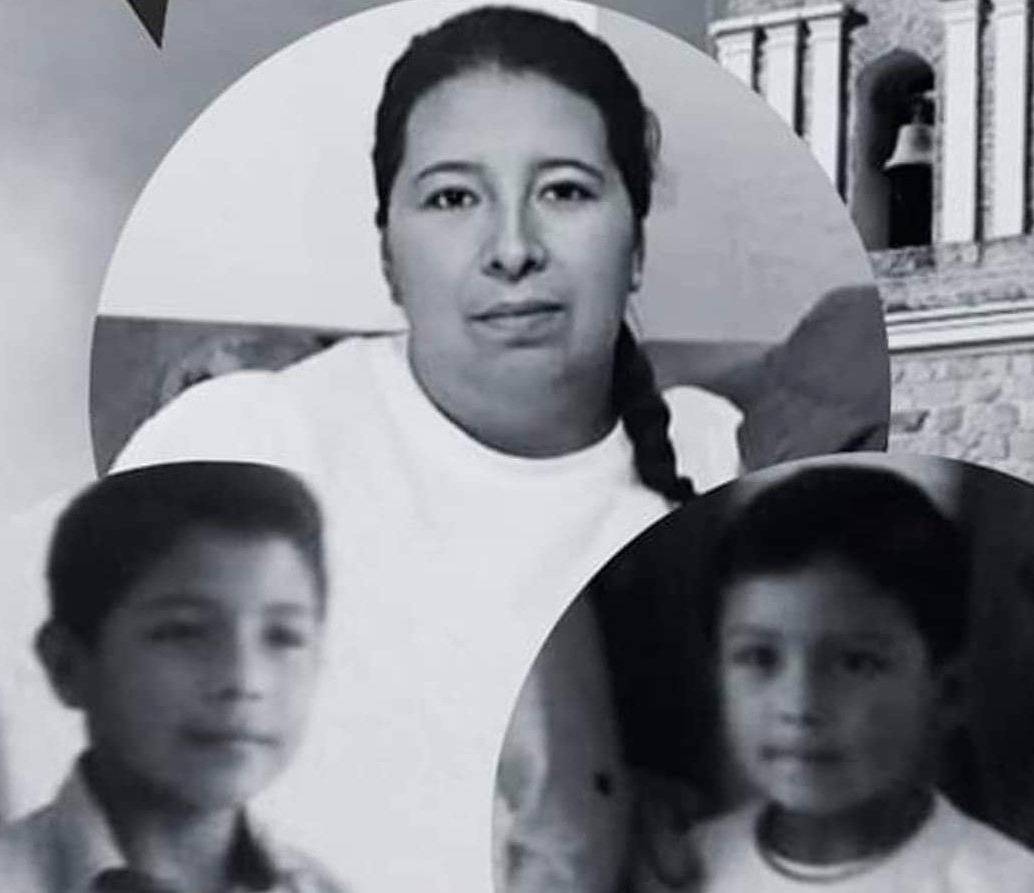 Elsy Yaneth Vargas y sus hijos Sebastián y Anderson Tibatá Vargas. FOTO: Tomada de X (antes Twitter) @Angi_molina