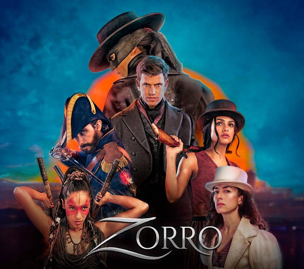 Afiche promocional de la serie Zorro, que se estrena en enero de 2024 por Prime Video. FOTO Cortesía