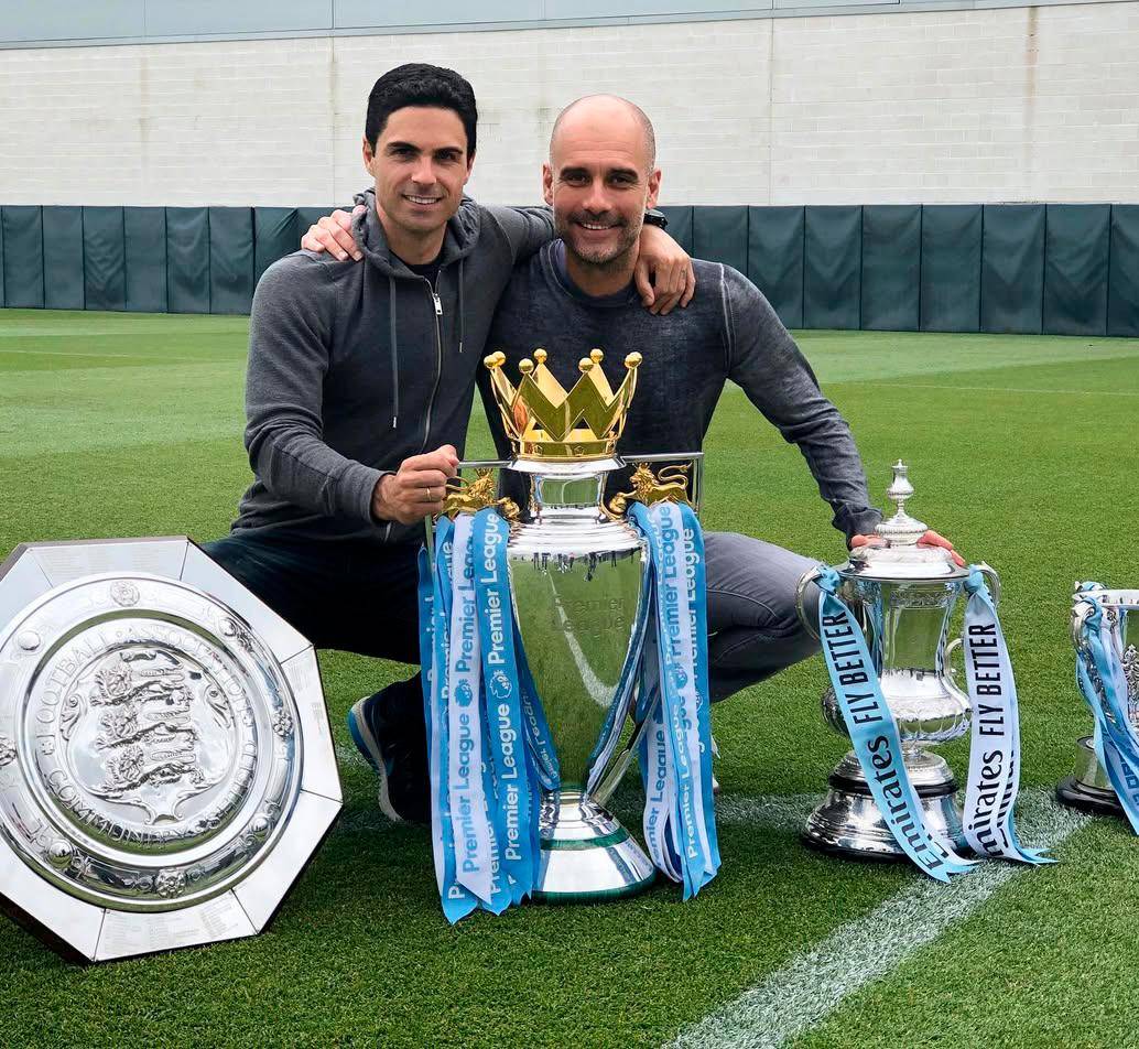 Mikel Arteta fue asistente de Pep Guardiola desde 2016 hasta 2019. FOTO: <b>INSTAGRAM MIKELARTETA</b>