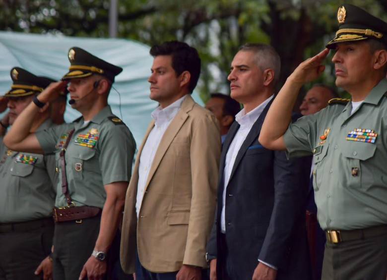 Imágenes de la ceremonia de cambio de mando en la Policía de Antioquia. FOTO: Cortesía