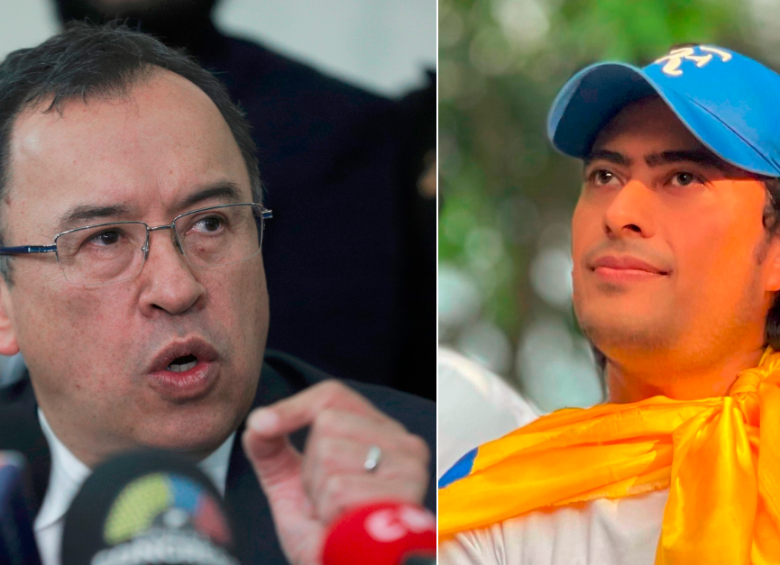 El ministro del Interior, Alfonso Prada, y el hijo del presidente, Nicolás Petro. Foto Cortesía