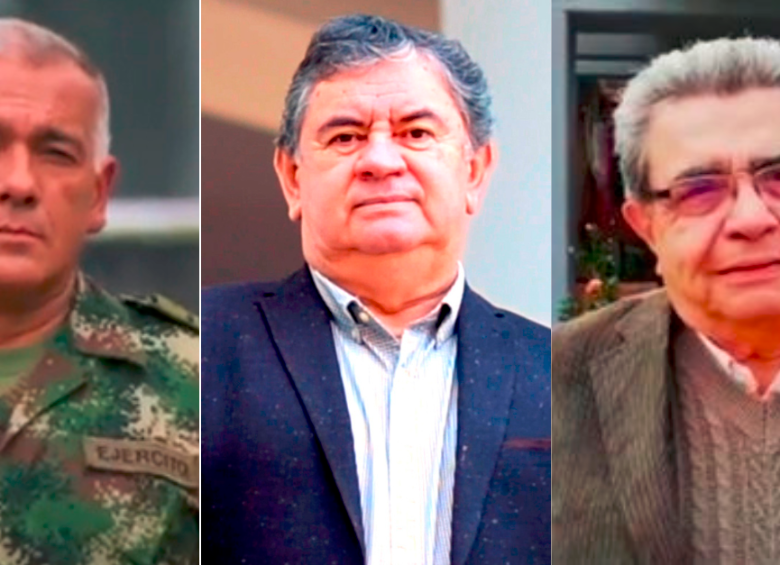 De izquierda a derecha: Coronel (r) Publio Hernán Mejía, Coronel (r) Juan Carlos Figueroa y General (r) Iván Ramírez Quintero. FOTOS: CORTESÍA