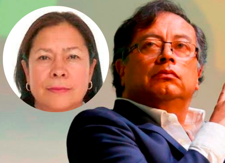 El presidente Gustavo Petro y la abogada Amparo Cerón Ojeda, quien sería la mujer que saldría de la terna para fiscal general de la Nación. FOTO: COLPRENSA Y CORTESÍA