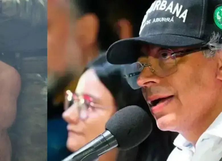 Alias Fito y el presidente Gustavo Petro.