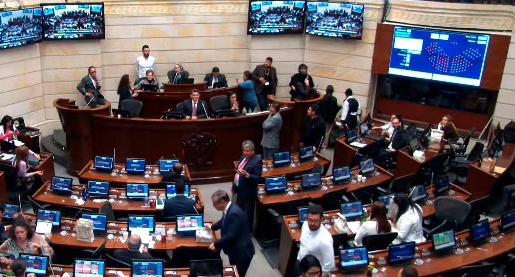 La plenaria de Senado en la que se discutía la reforma pensional fue suspendida hoy. FOTO tomada de YouTube