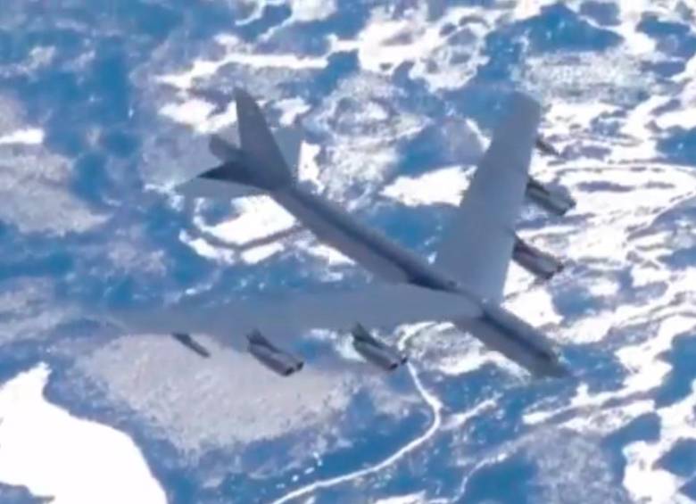 El bombardero B-12 tiene la capacidad de lanzar bombas nucleares. FOTO: CORTESÍA DE @US_STRATCOM.