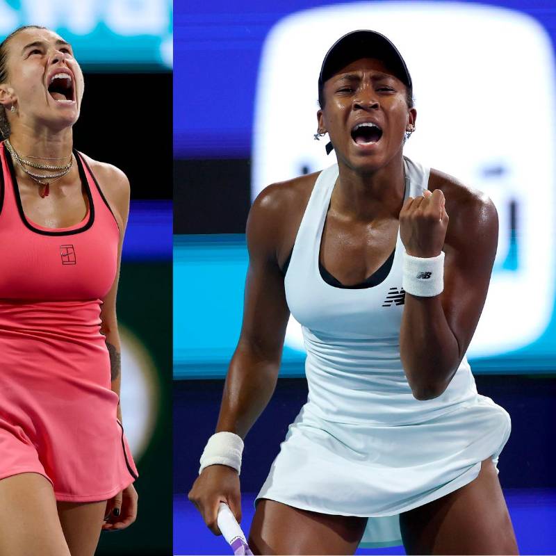 Aryna Sabalenka es la actual campeona del WTA 1000 de Miami. Coco Gauff jugará su primera final en el torneo. FOTOS: GETTY