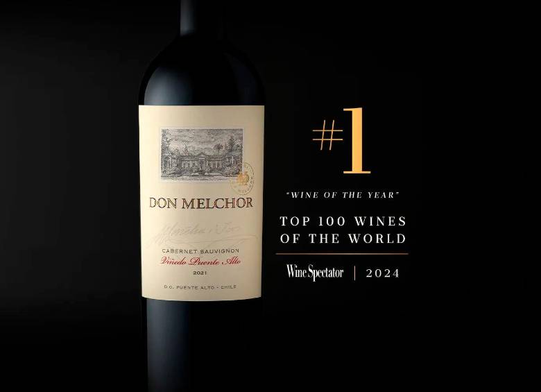 La cosecha 2021 de Don Melchor, un Cabernet Sauvignon excepcional con 96 puntos en Wine Spectator. FOTO cortesía 