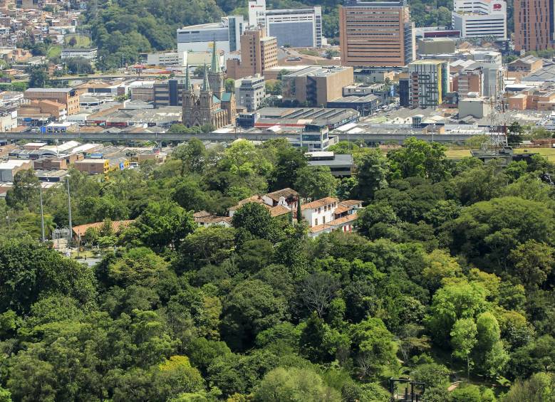 Panorámica del Cerro Nutibara en pleno centro de Medellín. Foto: Andrés Camilo Suárez Echeverry