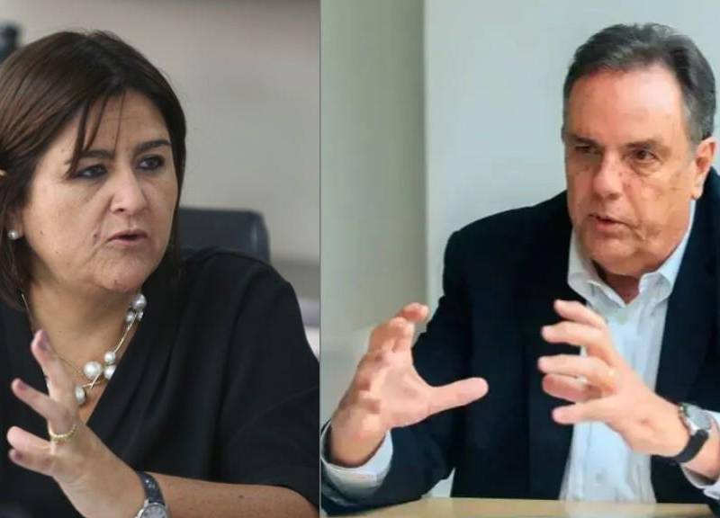 María Lorena Gutiérrez, presidenta del Grupo Aval; y Jorge Mario Velásquez, presidente del Grupo Argos. FOTOS: Colprensa y El Colombiano.