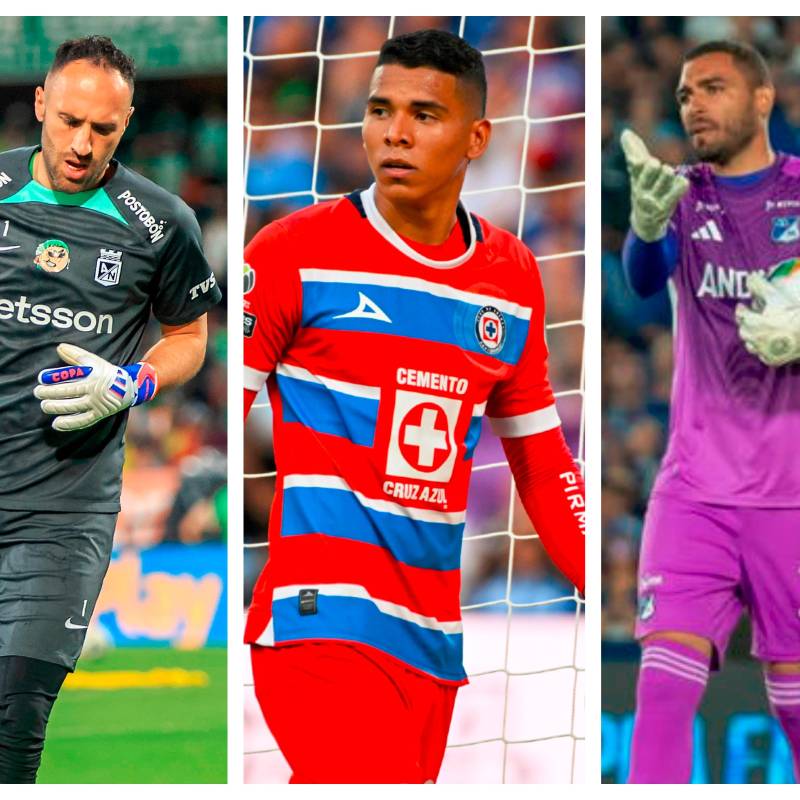 David Ospina, Kevin Mier y Álvaro Montero serían los tres porteros convocados por Néstor Lorenzo para los duelos ante Perú y Argentina. FOTOS CAMILO SUÁREZ, GETTY Y COLPRENSA