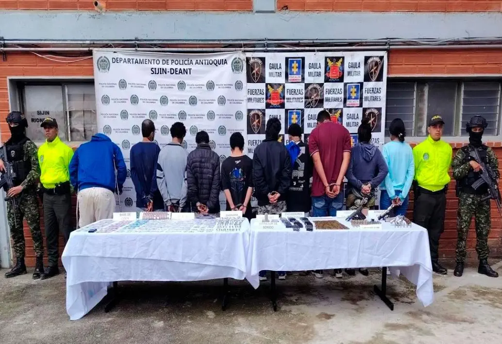 Según las autoridades, el operativo fue crucial para disminuir la capacidad criminal del grupo en el Oriente antioqueño. FOTO: CORTESÍA