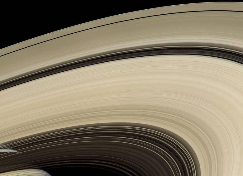 Los anillos de Saturno están compuestos por partículas de hielo de agua, según la Nasa Foto: Cortesía Nasa