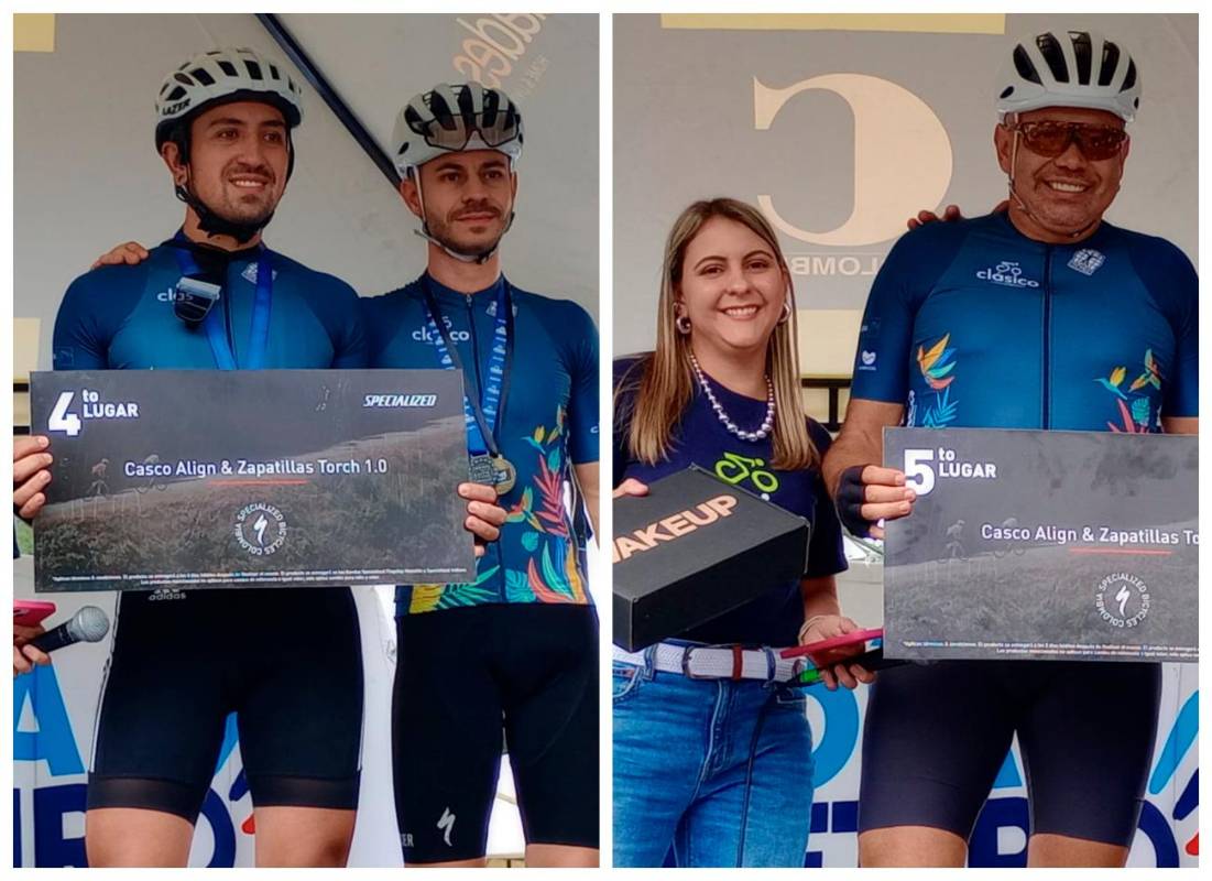 En la categoría hombres del Medio Fondo el cuarto y quinto lugar lo obtuvieron Ricardo Andrés Castañeda Hernández y Enrique Daza Suárez, respectivamente. FOTOS Manuel Saldarriaga