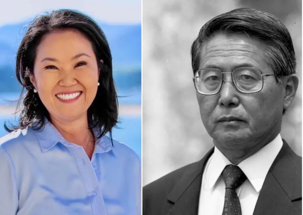 Keiko Fujimori y su padre, Alberto Fujimori. Ambos ganaron la Presidencia de Perú a la misma edad. FOTO: Tomada de Facebook - Keiko Fujimori - Colprensa
