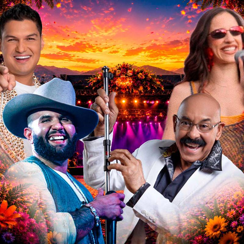 Elder Dayán, Aria Vega, Carin León y Óscar D’León, son algunos de los artistas invitados a diversos conciertos en la Feria de las Flores de este año. FOTOS Colprensa y Cortesías