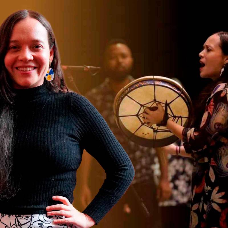Ana Milena es la fundadora y directora de Voces Oscuras, un coro conformado por hombres. Foto: Sebastián Carvajal y Cortesía.