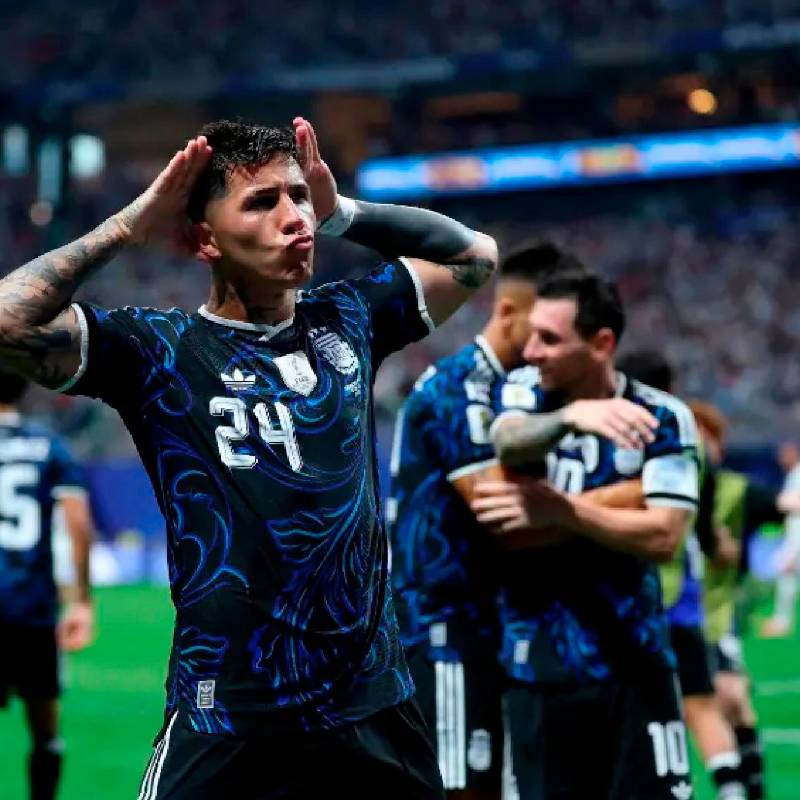Enzo Fernández suma dos goles en el Mundial de Norteamérica. FOTO: AFP