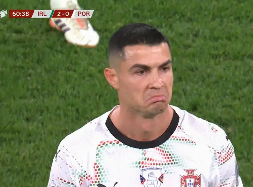 El delantero portugués Cristiano Ronaldo suma tres expulsiones en toda su carrera como profesional. Foto: captura de pantalla