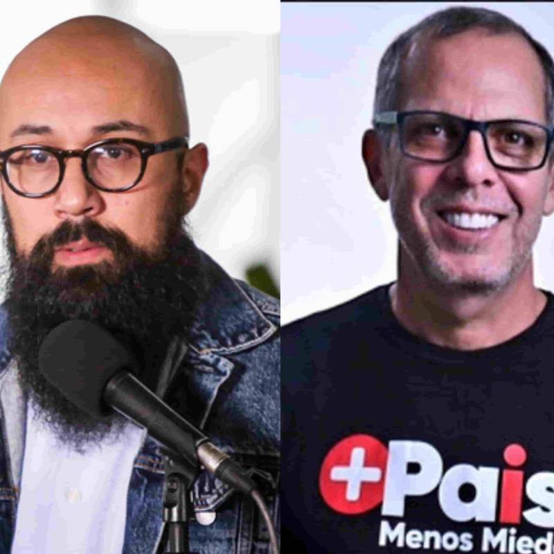 Carlos Carrillo, director de la UNGRD y Alfredo Saade, jefe de Despacho del presidente Gustavo Petro. FOTOS COLPRENSA