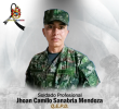 El soldado Jhoan Camilo Sanabria Mendoza falleció por la activación de un campo minado que habría sido instalado por el Clan del Golfo. Foto: cortesía Ejército nacional.