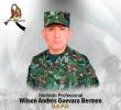 Con esta imagen, el Ejército le rindió homenaje a Wilson Guevara, el soldado asesinado en Norte de Santander. FOTO: CORTESÍA DEL EJÉRCITO.