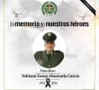 Él es el policía Yehison Yosep Ahumada García, quien fue asesinado en medio de una balacera. Foto: cortesía Policía nacional.