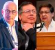 De izquierda a derecha: Leonardo Villar, Gustavo Petro, Jorge Ibánez. Foto Presidencia y Cortesía.