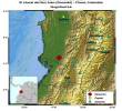 Sismo de magnitud 5.6, con profundidad de 112 km, en El Litoral del San Juán (Docordó), Chocó, el pasado 14 de mayo. FOTO: SGC.