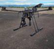 Este es el Dron de Reconocimiento y Ataque Guiado para Operaciones Militares (DRAGOM), fabricado en Colombia. FOTO: CORTESÍA DE MINDEFENSA.