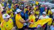 Los aficionados colombianos siguen acompañando a la Selección en todas las sedes del Mundial de Norteamérica. FOTOS JUAN ANTONIO SÁNCHEZ