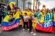 Los aficionados colombianos se tomaron las calles de Ciudad de México para realizar el banderazo para respaldar a la Selección que dirige Néstor Lorenzo en el Mundial de Norteamérica. FOTOS JUAN ANTONIO SÁNCHEZ