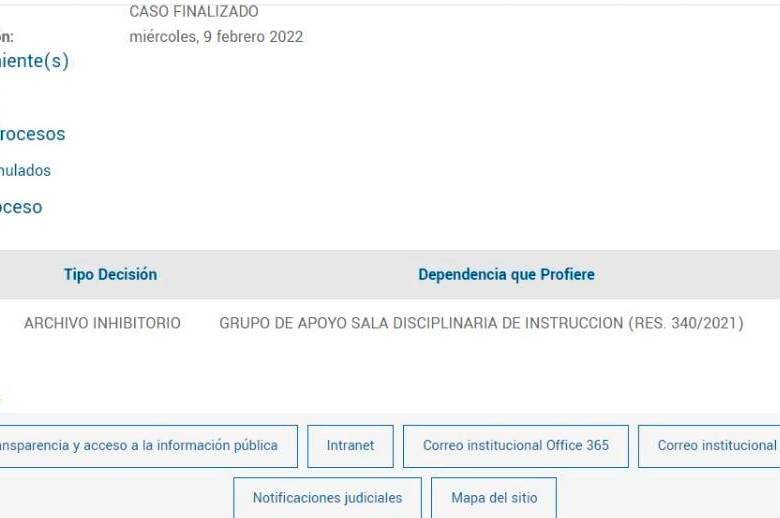 “Archivo inhibitorio”: la notificación que por más de una semana estuvo publicada en el estado del caso de Jennifer Arias