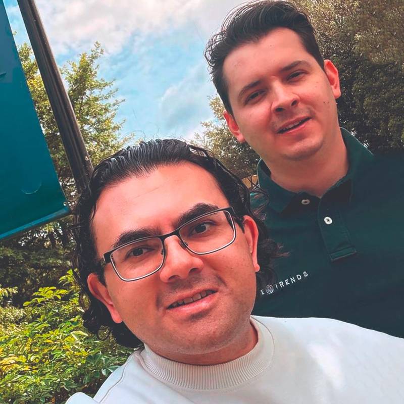 Diego Murillo y Jonathan Ochoa, cofundadores de Geotrends. FOTO cortesía